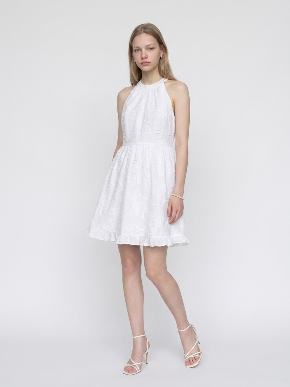 Ted Baker White Halter Neck Mini Dress